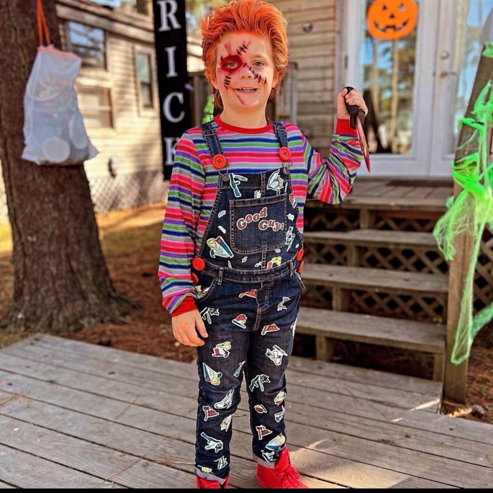 Chucky Costume Homemade size 12 Youth Big Kid- one of a Kind/ Glow in the Dark